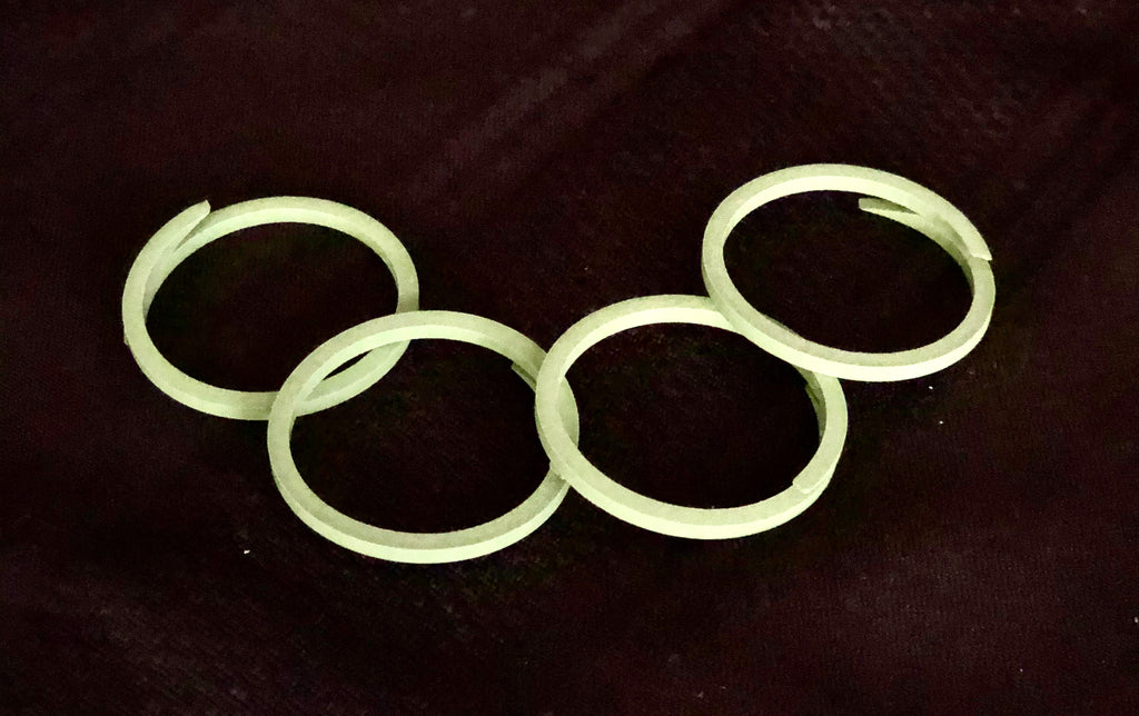 Teflon PTFE Transmision Seal Ring Scarf Cut - 1.298" x 1.476" x 0.0098" (2 Pieces Per Package)