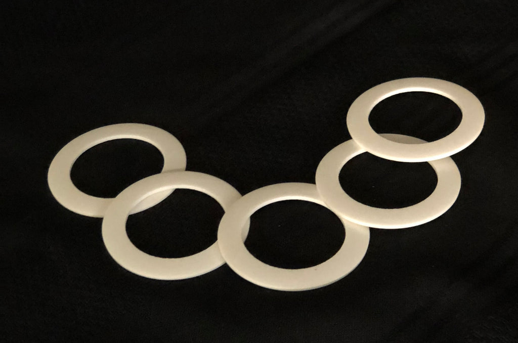 Teflon PTFE Piston Ring - 1.124" x 1.638" x 0.047" (10 Pieces Per Package)